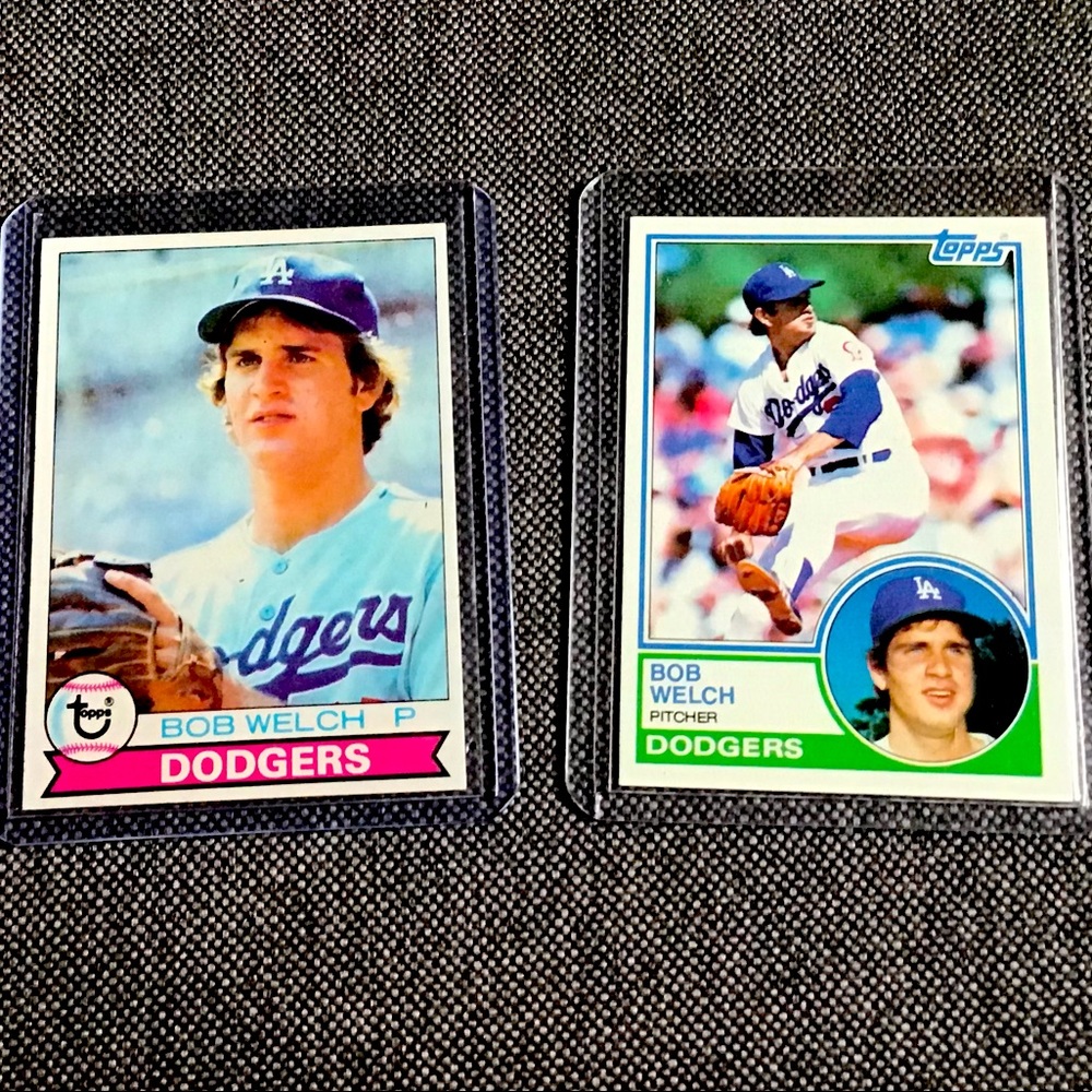 Bob Welch Topps 1979-1983 Topps Chewing Gum Baseball (Original Print) Dodgers